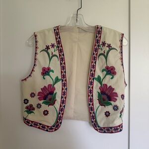 Floral Embroidered Vest